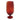 Red Hobnail Wine Glass with Rolled Edge