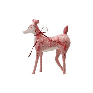 Pink Sugared Resin Deer