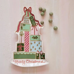 Merry Christmas Platter with Gifts