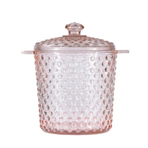 Pink Hobnail Ice Bucket