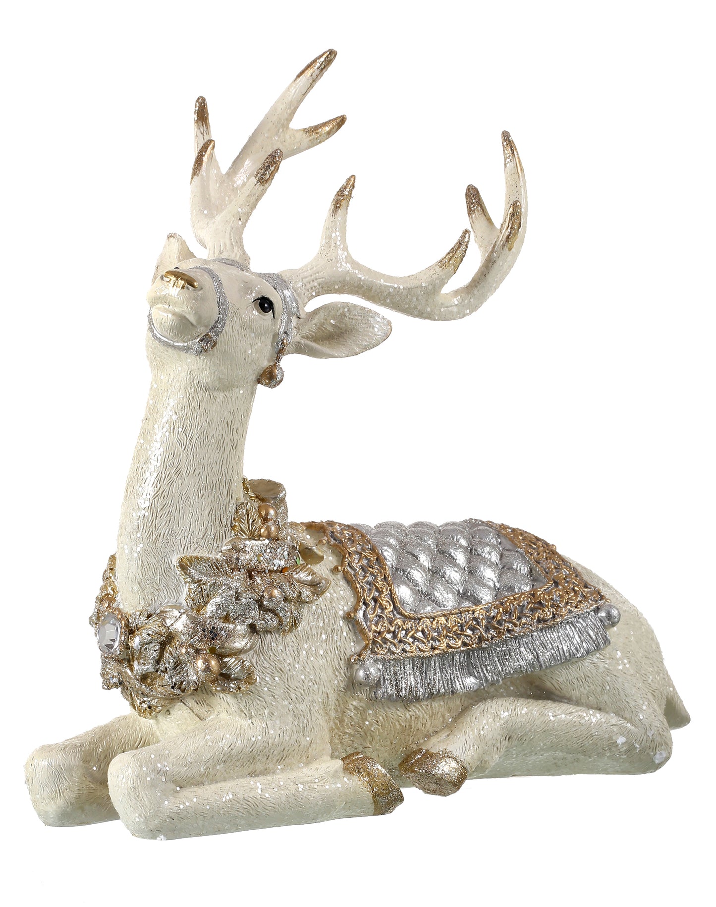 Resin Glitter Deer With Saddle and Blanket