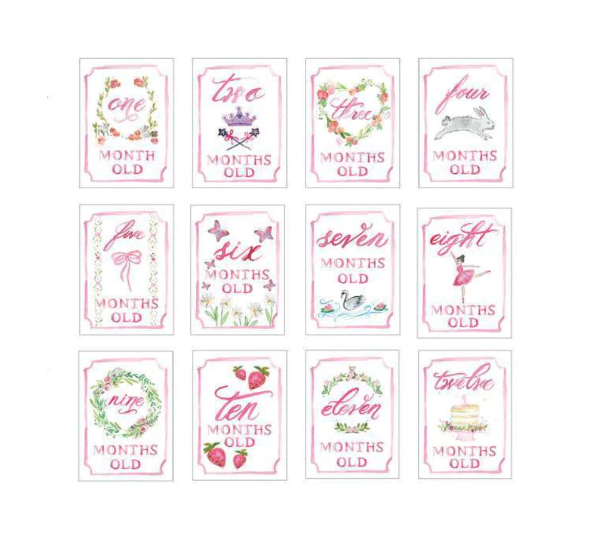 Month Cards Month by Month Baby Cards – Accents Home & Gifts